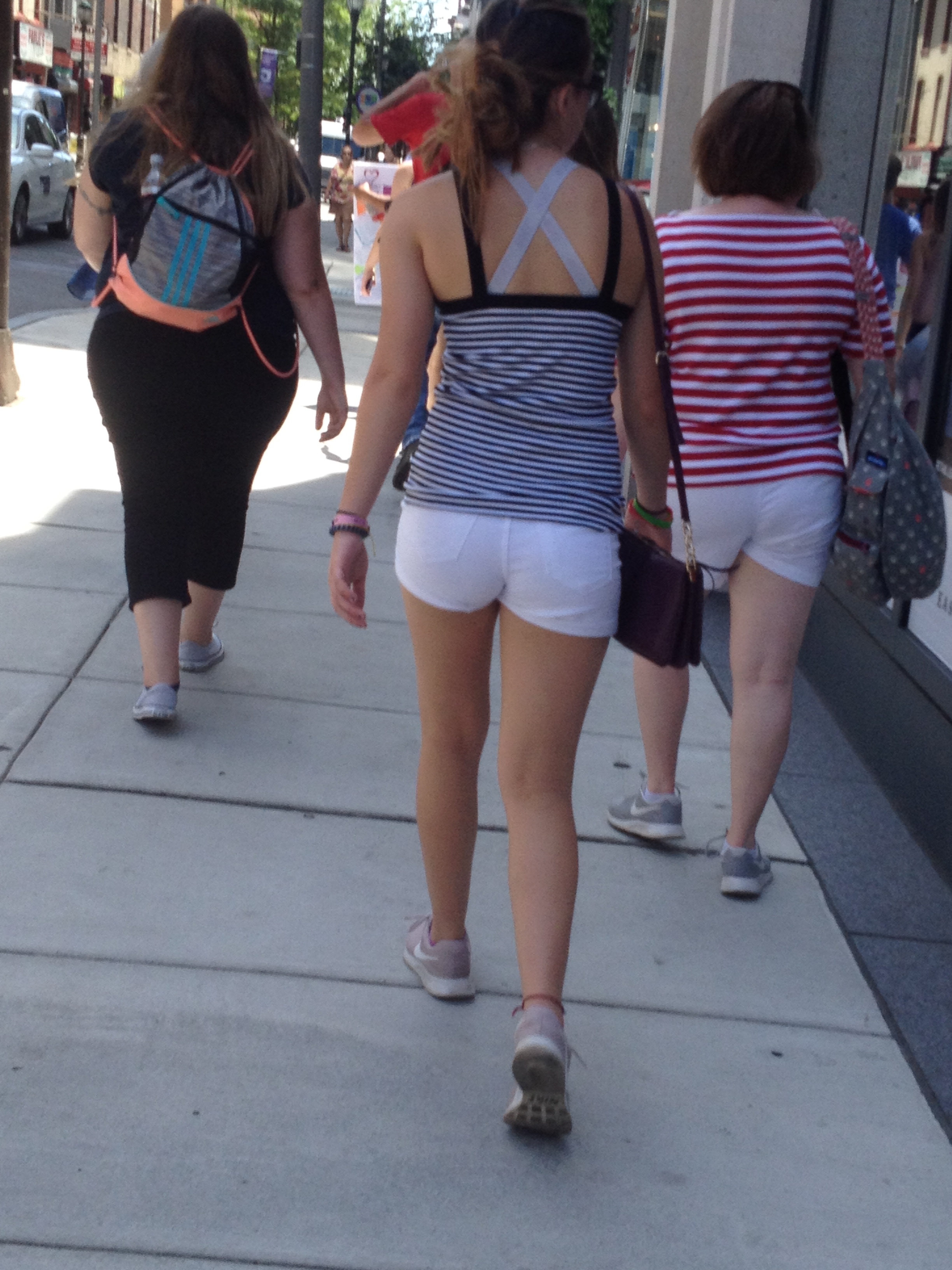 Candid Teen VPL in the City — 42
