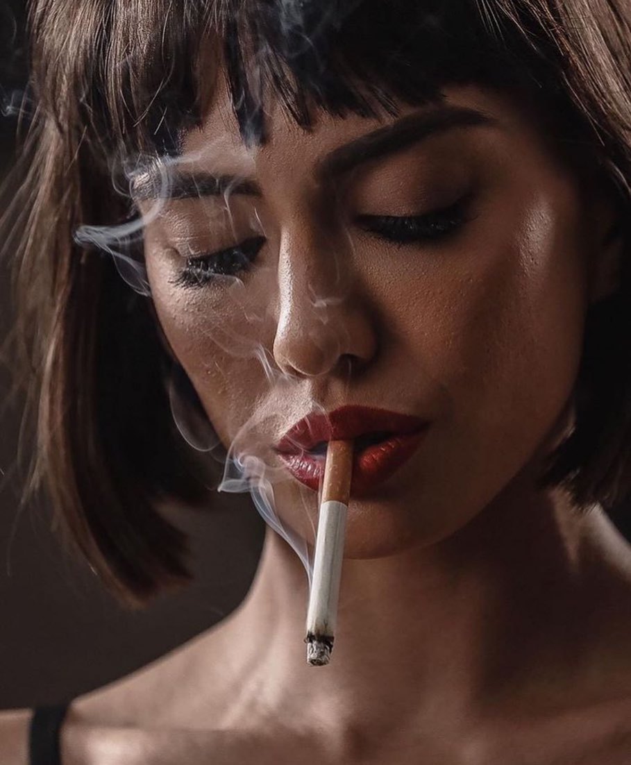 #2 Women With Bangs Smoking Cigarettes !!!! — 54