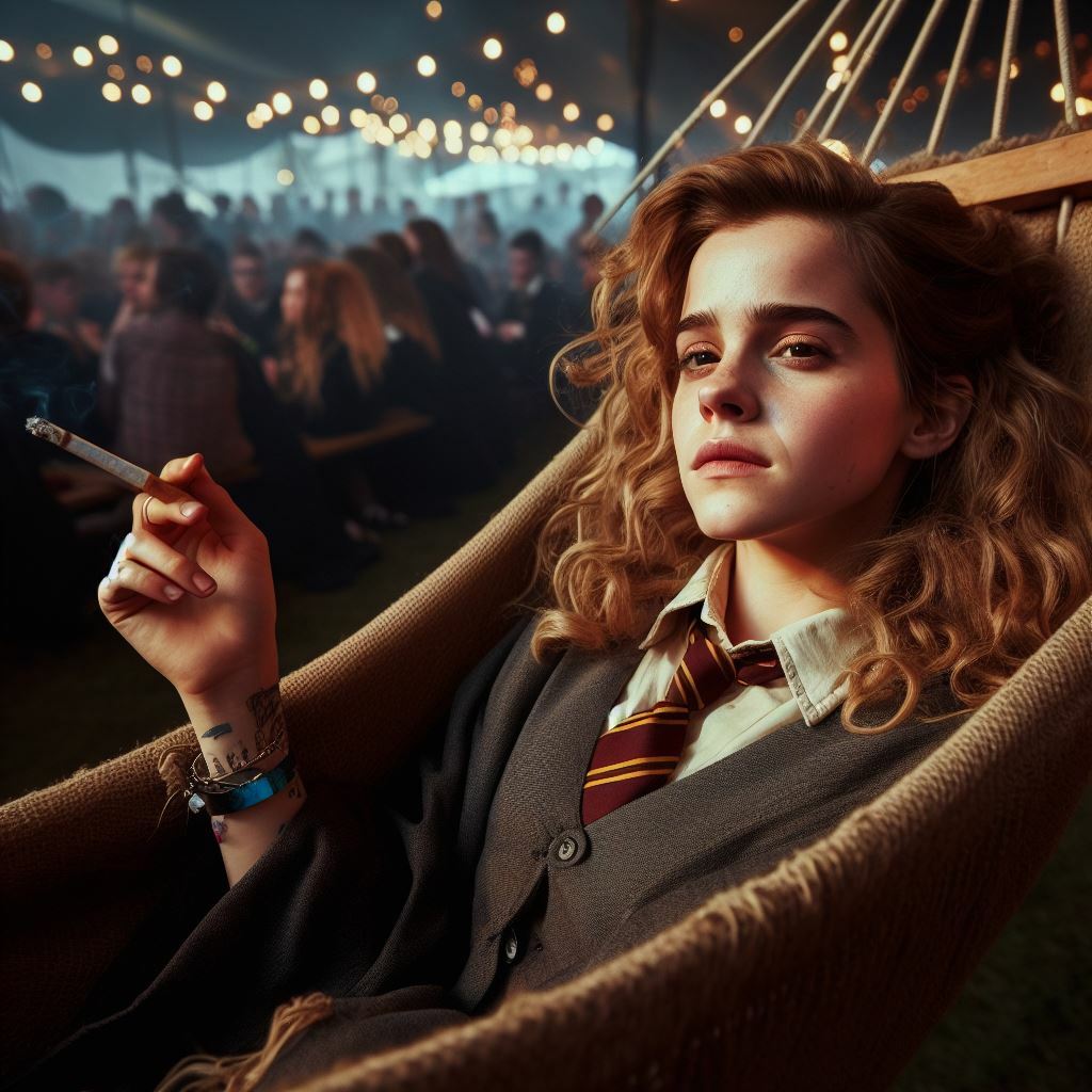 Emma Watson - Hermione - Smoking Fetish AI Art — 33