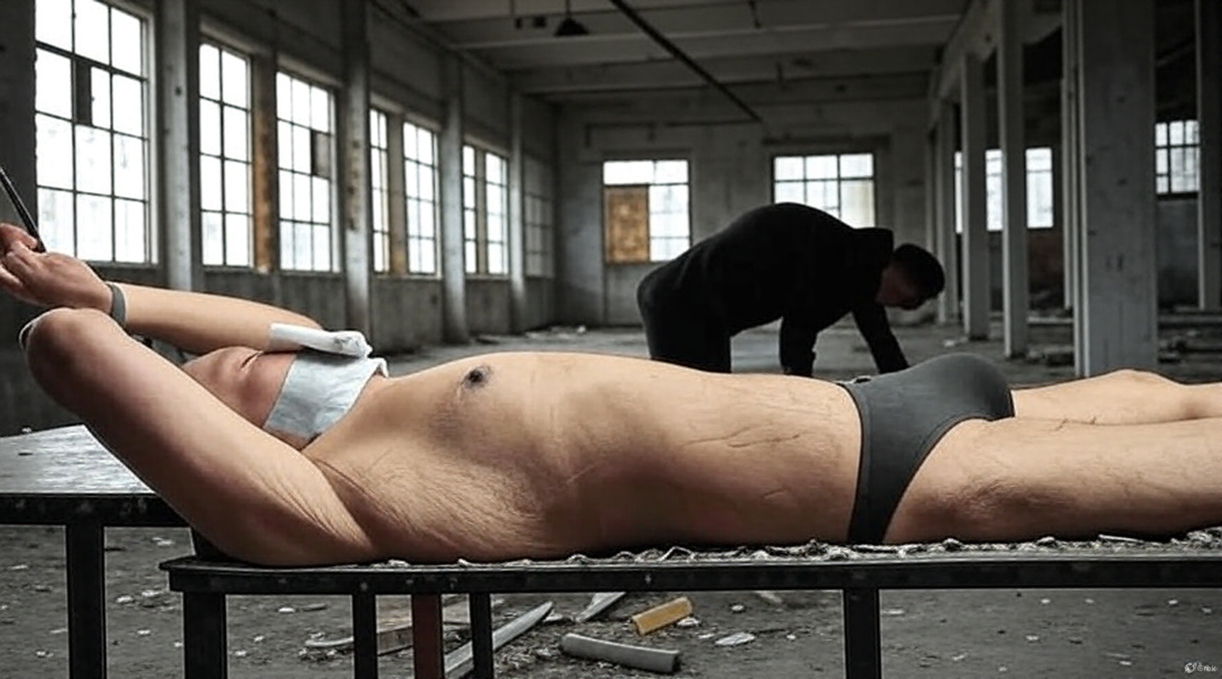 Tied up in a warehouse — 11
