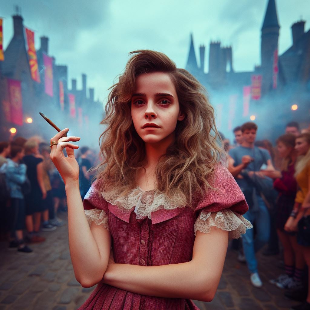 Emma Watson - Hermione - Smoking Fetish AI Art — 23