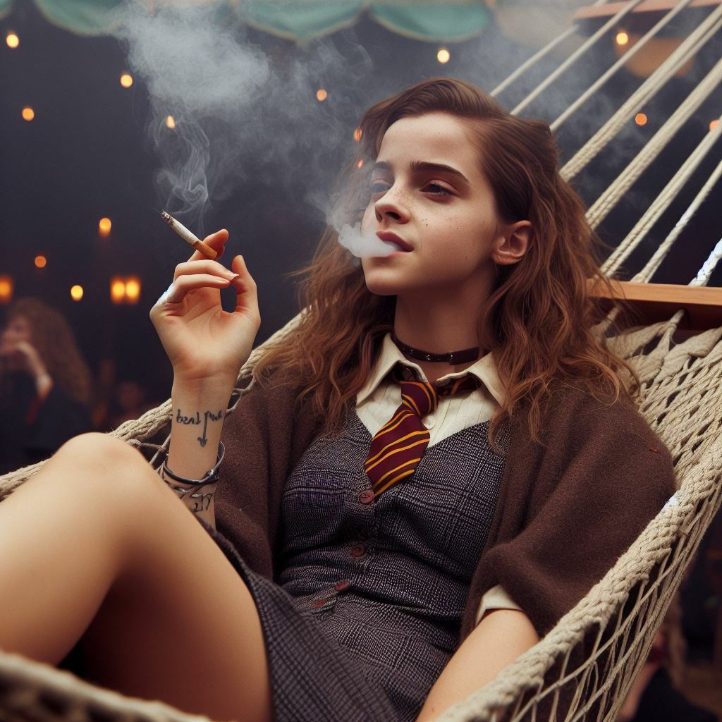 Emma Watson - Hermione - Smoking Fetish AI Art — 14