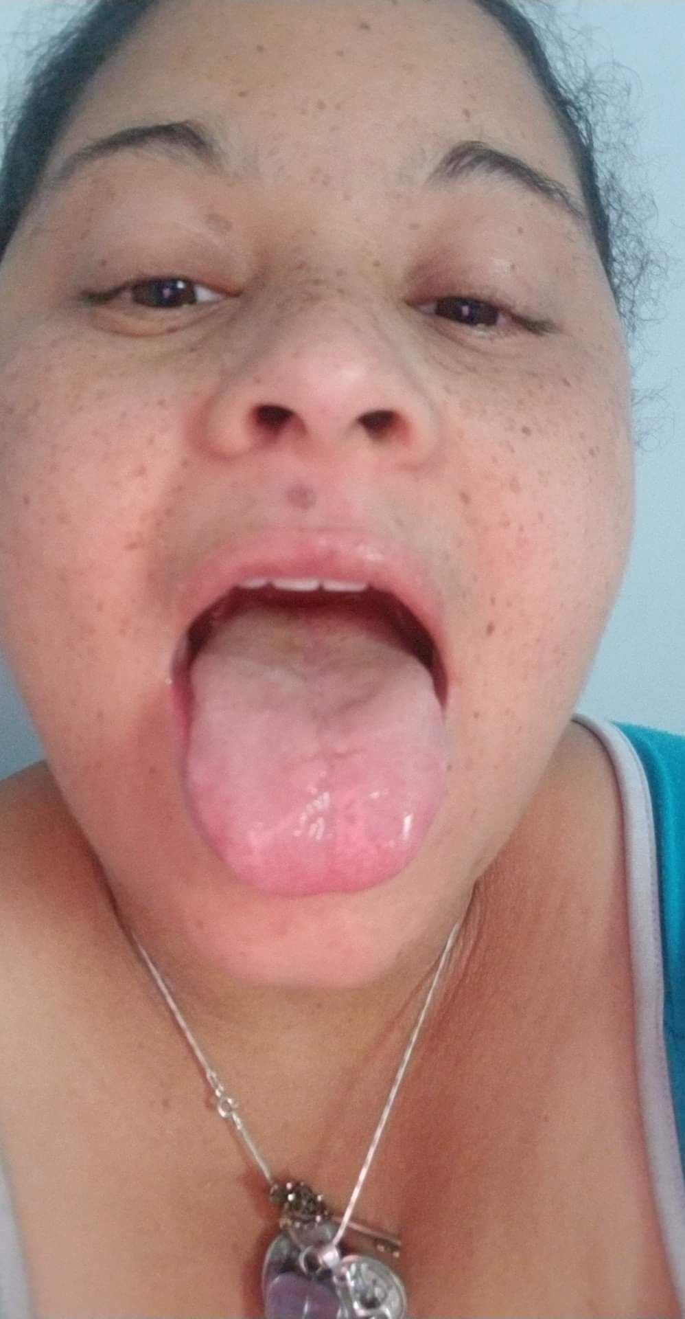 Cum all over my freckles and my tongue daddy! — 8